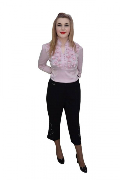 Pantalon de zi, nuanta de negru, detalii fine in partea de jos