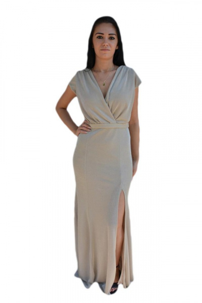 Rochie de seara ,model lung de culoare bej