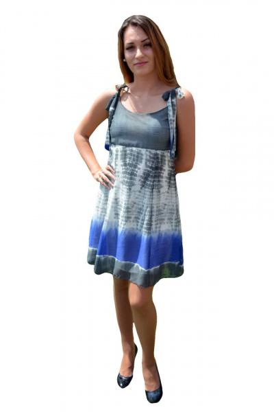 Rochie vaporoasa de vara, material subtire cu design multicolor