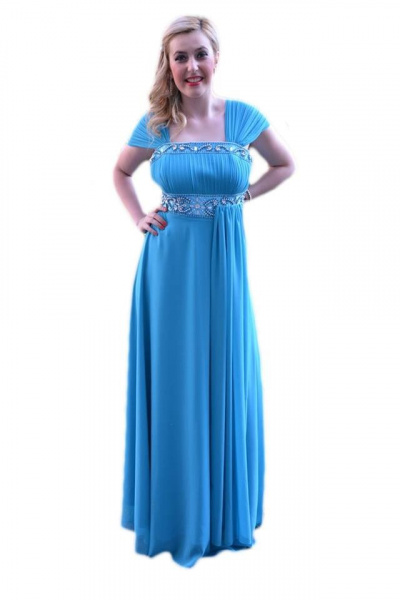 Rochie eleganta lunga, de culoare albastru deschis