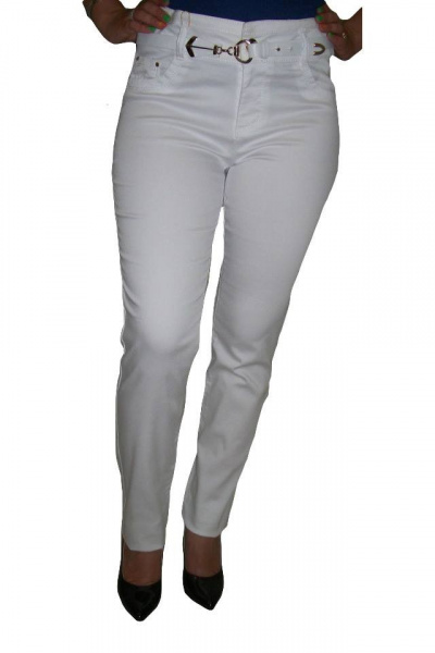 Pantaloni lungi, albi, cu un croi simplu, masuri mari