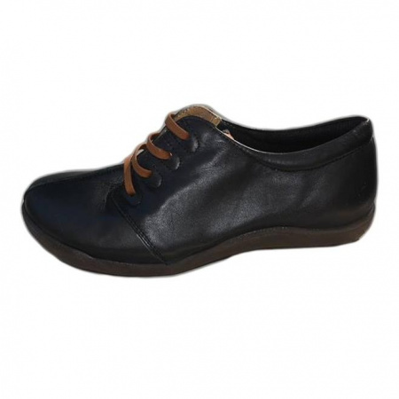 Pantof negru, model sport-casual, cu design de cusatura pe varf