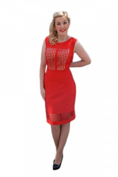 Rochie cu design deosebit, de culoare rosie, eleganta, cambrata