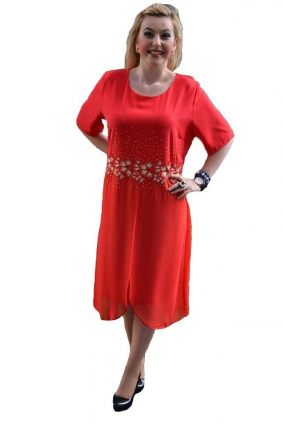 Rochie eleganta de nuanta rosie cu strasuri aplicate in fata