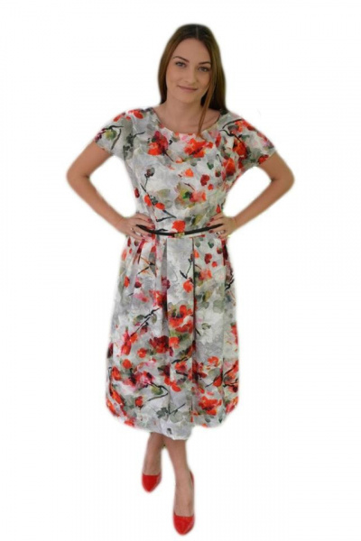 Rochie feminina de vara cu croi lejer si imprimeu multicolor
