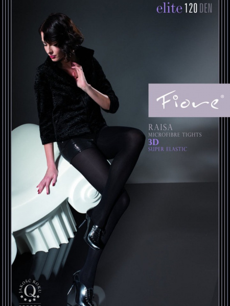 Ciorapi chic, nuanta de negru, cu efect 3D, 120 DEN