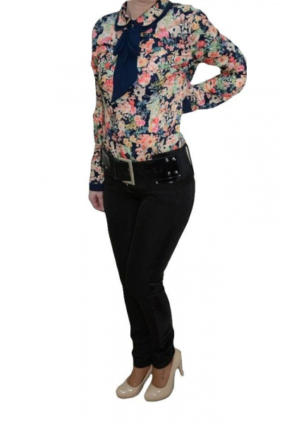 Pantalon rafinat, nuanta de negru, paiete trendy aplicate lateral