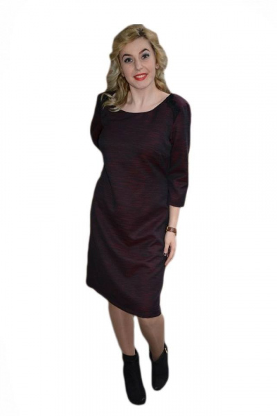 Rochie de iarna masura mare, de nuanta marsala, design simplist