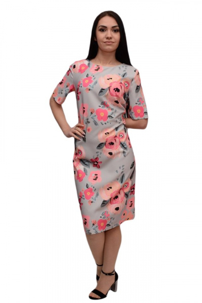 Rochie tinereasca cu imprimeu de flori viu colorate, de primavara