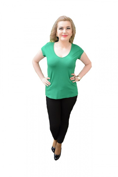 Tricou tineresc, lejer si comod, nuanta de verde, design simplu