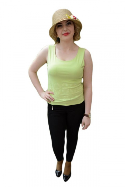 Bluza verde deschis, din material elastic cu model imprimat