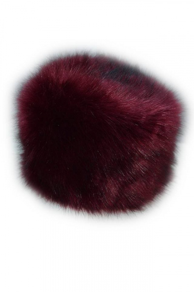 Caciula de blana de culoare marsala, model simplu, clasic