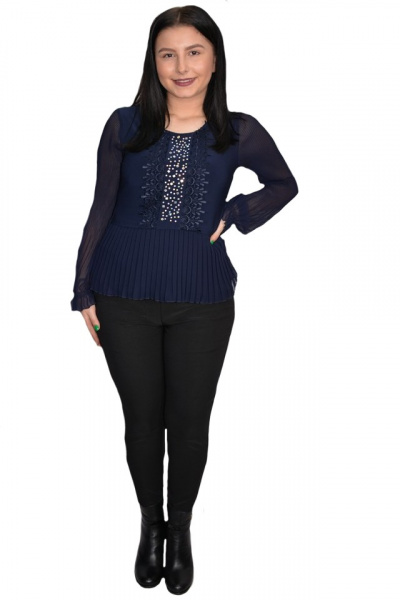 Pantalon casual tip colant Imma,mulat ,negru