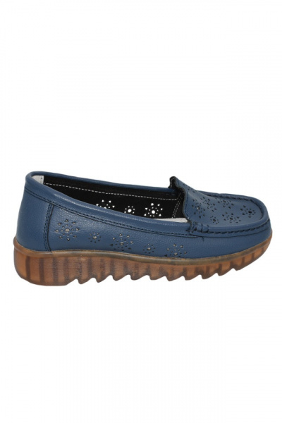 Pantofi perforati cu model si talpa deosebita,bleumarin