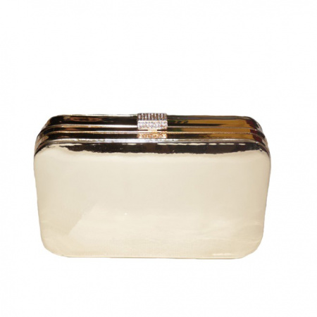 Poseta tip clutch,model oglinda,cadru metalic, nuante auriu,argintiu,pudra