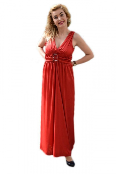 Rochie fermecatoare de ocazie, pe culoare rosie, design simplist