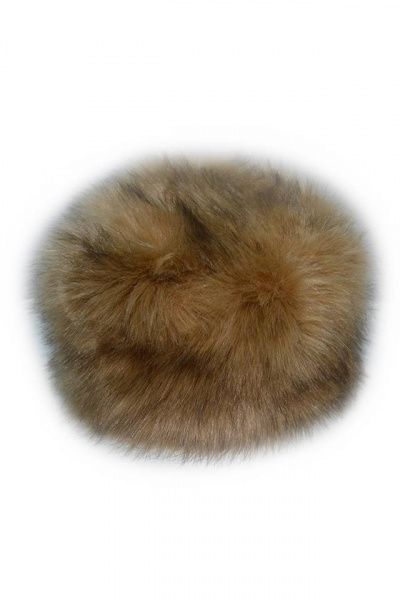Caciula maro deschis de blana cu volum, design simplist
