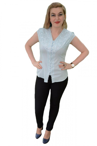 Camasa la moda de culoare albastra, material subtire de vara