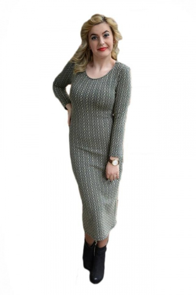Rochie fashion cu model tineresc pe corp, cu fir auriu in tesatura