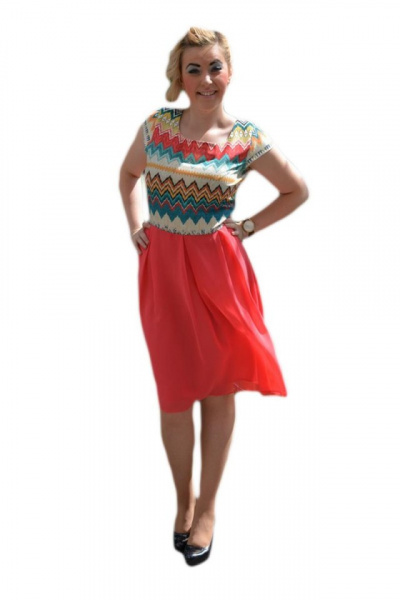 Rochie rafinata de vara, model casual-elegant, design multicolor