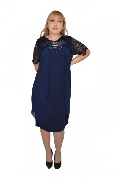 Rochie rafinata Raelynn cu aplicatii de strasuri,nuanata de bleumain