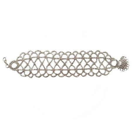 Choker cu aplicatii de strasuri
