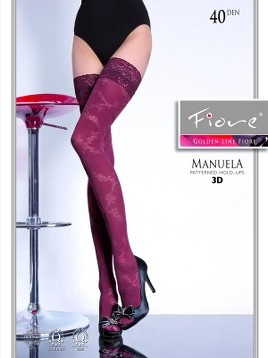 Ciorap pantalon, nuanta de negru cu model deosebit, 40 DEN