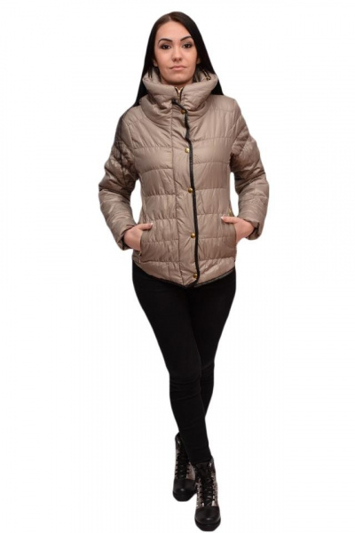 Jacheta moderna de toamna, primavara, culoare gri, fara gluga