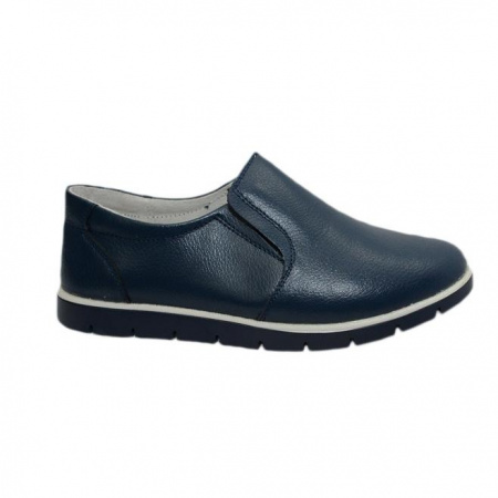Pantof confortabil, bleumarin, cu insertie de elastic in laterale