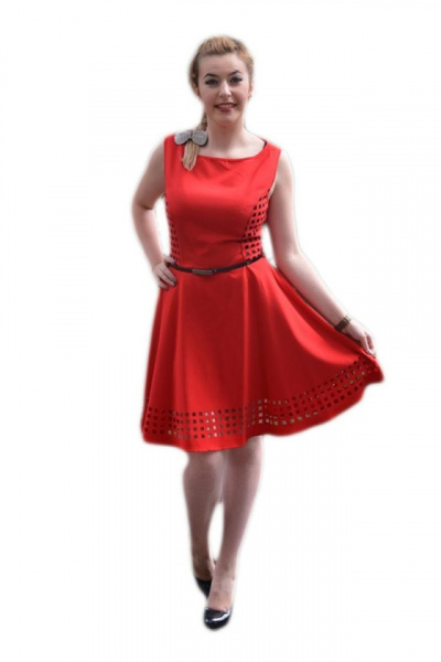 Rochie eleganta cu insertie de material cu decupaje patrate