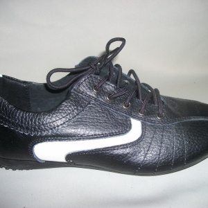 Adidas negru, design interesant tineresc, piele naturala fina - Img 2