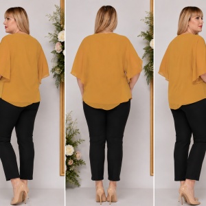 Bluza eleganta cu aplicatii deosebite Dakota,nuanta de mustar - Img 2