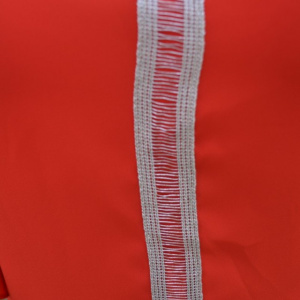 Bluza lejera de primavara-vara, culoare rosie cu dunga argintie - Img 8