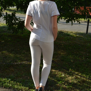 Camasa cu aspect creponat, din bumbac, cu model brodat - Img 4