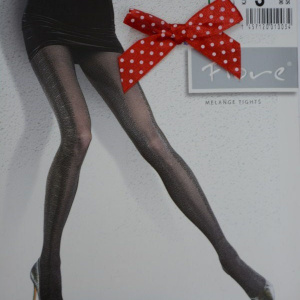Ciorap de dama de nuanta neagra cu model si aspect lucios