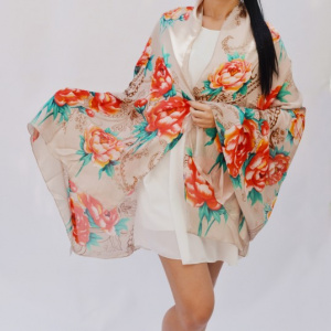 Esarfa casual cu forma clasica si design multicolor - Img 3