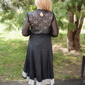 Fusta moderna, asimetrica, de culoare neagra, cu aspect tineresc - Img 7