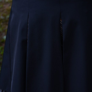 Fusta originala, moderna, de culoare maro, design cu pliseuri mari - Img 6