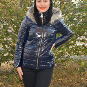 Jacheta casual Anca,scurta,model luicios,nuanta de bleumarin - Img 2