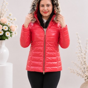 Jacheta casual Anca,scurta,model luicios,nuanta de rosu