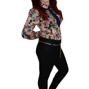 Pantalon chic, nuanta de negru, cu design interesant aparte - Img 1