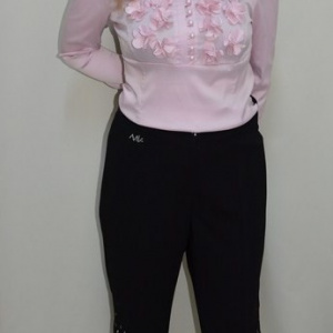 Pantalon de zi, nuanta de negru, detalii fine in partea de jos - Img 4