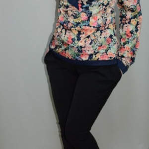 Pantalon elegant lung, croiala moderna, de culoare neagra - Img 3