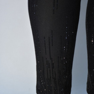Pantalon elegant Yava cu insertii de strasuri,negru - Img 8