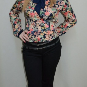 Pantalon fashion, model cu talie inalta, de culoare neagra - Img 6