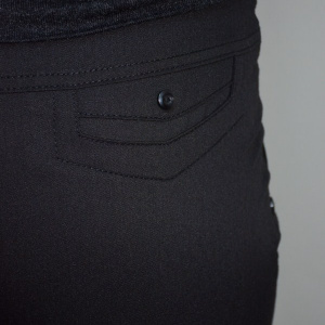 Pantalon fashion, nuanta de negru, nasturi fini aplicati - Img 3
