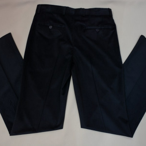 Pantalon la dunga de culoare bleumarin, din material de calitate - Img 2