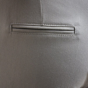 Pantalon lung cu aspect clasic, nuanta nisipie, cu talie medie - Img 6