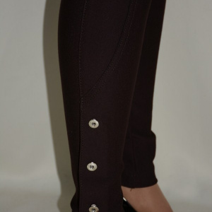 Pantalon modern, culoare maro, croiala tip pana si bretele - Img 5