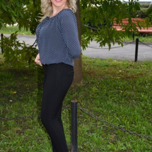 Pantalon modern, nuanta neagra, model casual, cambrat pe picior - Img 4